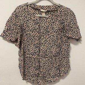 H&M Leopard Print flowy shirt